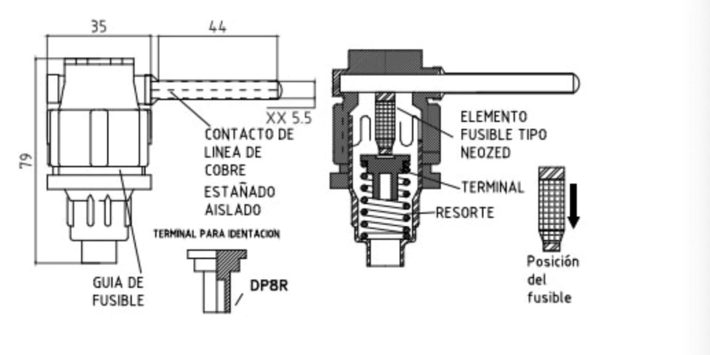 Single DCPAE Connectors with built-in adjustable Fuse holder
