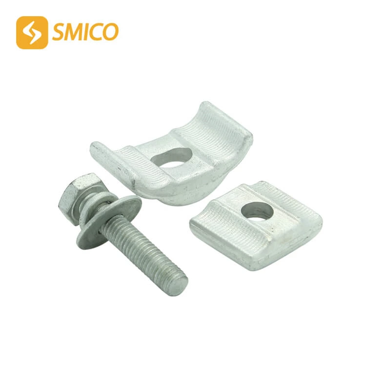 Parallel groove clamps for bare neutral messenger and grounding