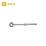 Hard ware eye bolt for dead end insulators in electric power lines or overhead lines fittings