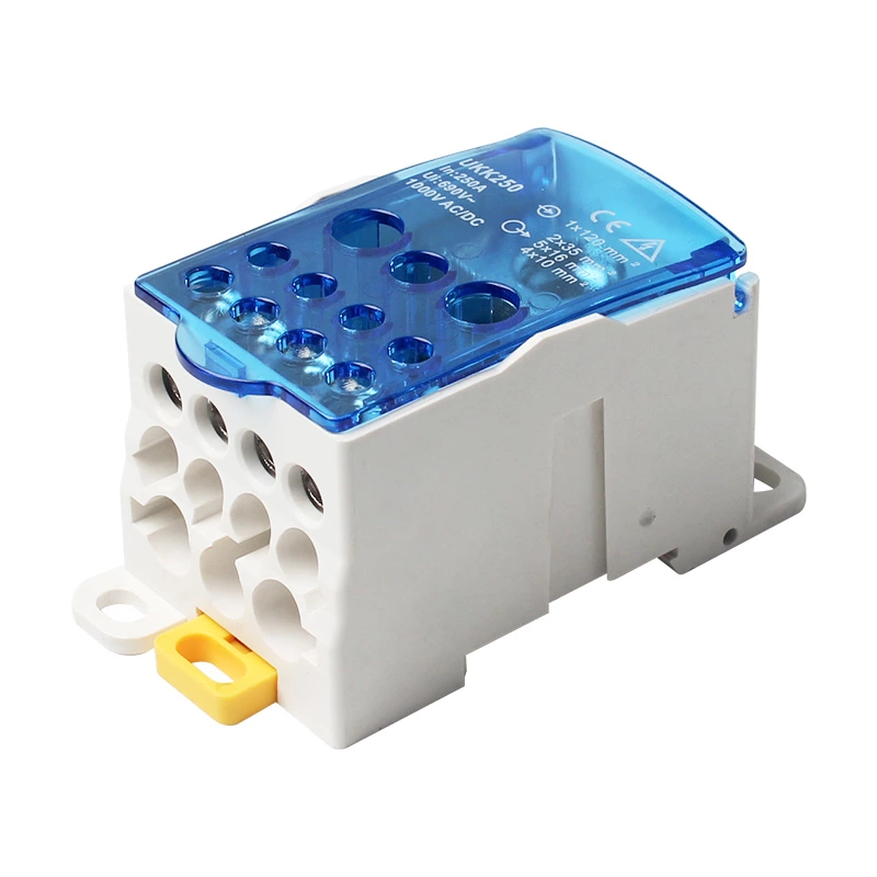 Terminal Block Connector UKK 250A Waterproof Power Distribution Boxes Screw Type connector with flame retardant plate