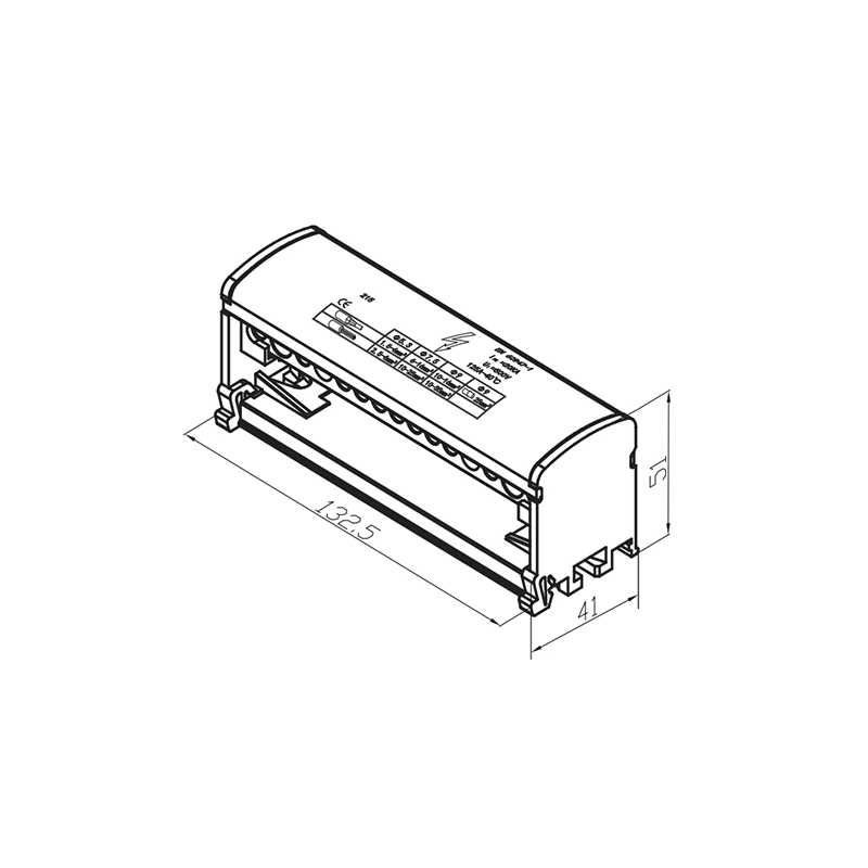 215 Din Rail Terminal Block Modular 2 Lines 15 Ways Busbar Cable Screws Wire Connector Power Distribution Junction Box