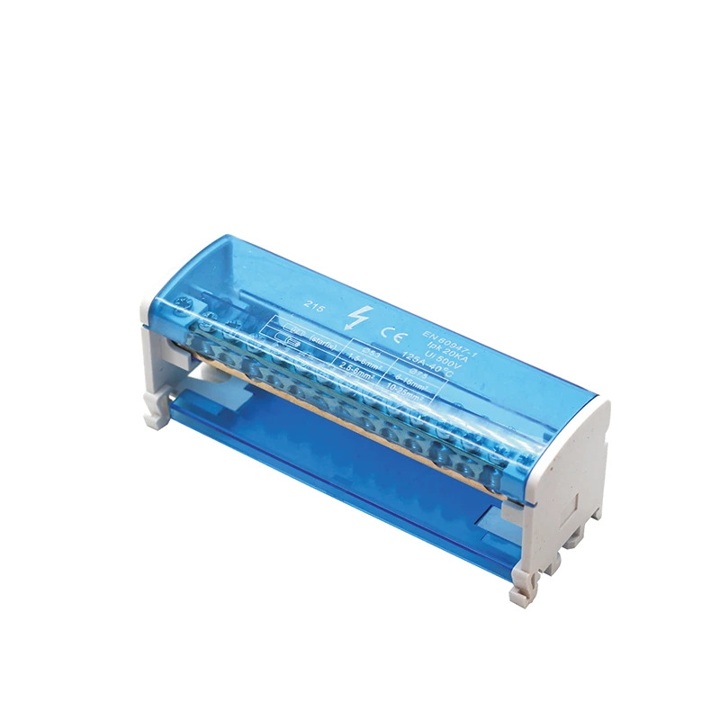 215 Din Rail Terminal Block Modular 2 Lines 15 Ways Busbar Cable Screws Wire Connector Power Distribution Junction Box
