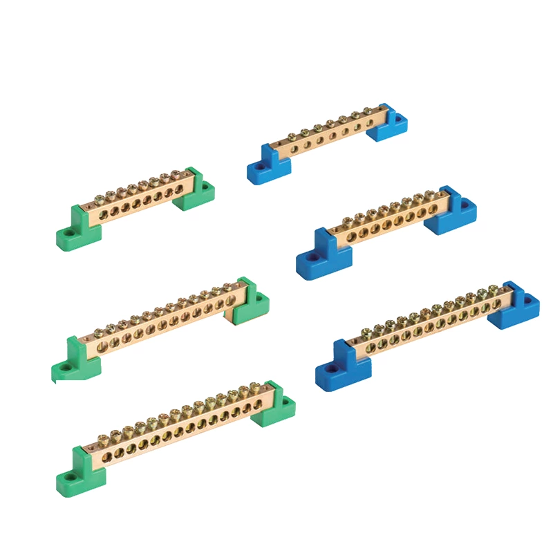 Copper Terminal Blocks T001 Series  Box Customized Best Quality  Screw Din Rail terminal block power distribution blockClamp terminal block Feed  power distribution block with brass busbar