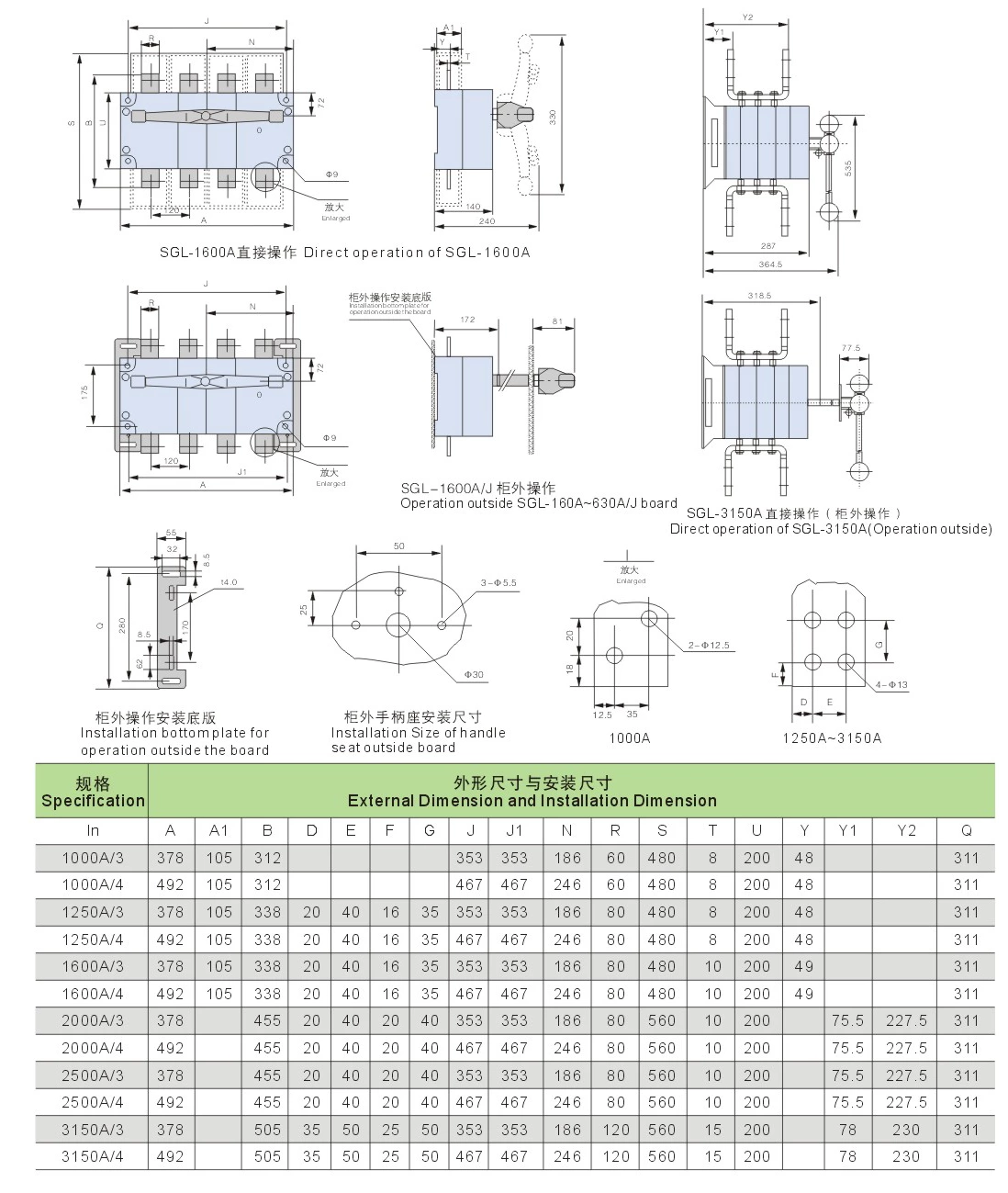 Smico Series Load Isolation Switch 63a-3150a