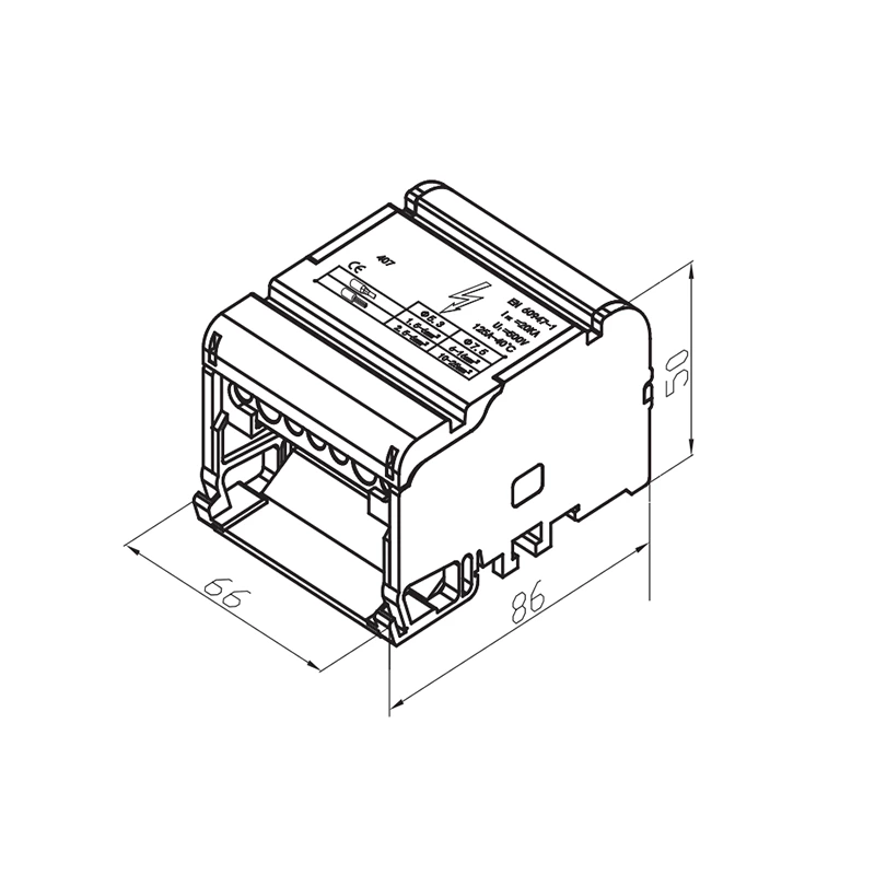 SO407/125A Four Pole Terminal Block Box 4 Line row 7/11/15 Way/4 Line 7/11/15 Way poles modular power distribution block with brass busbar