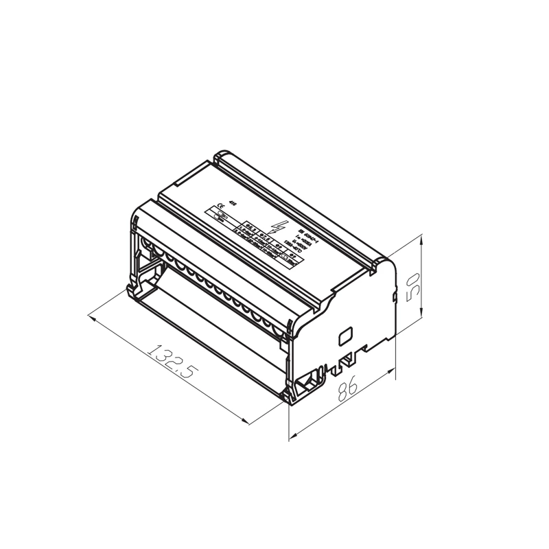 SO415/125A Four Pole Terminal Blocks Box Screw Din Rail terminal block power distribution blockClamp terminal block Feed  power distribution block with brass busbar