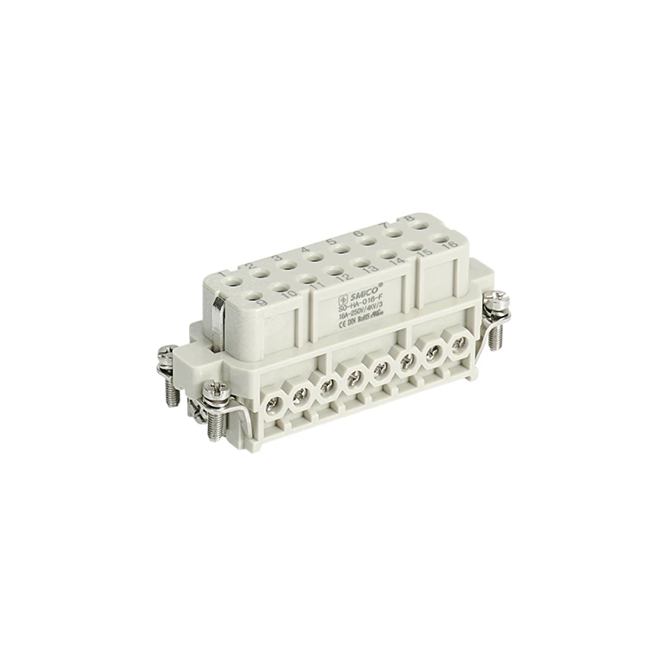 380V  16Pin 16A 09200162812 Screw terminal HA-016-F Famale Rectangular Waterproof Rectangle Heavy Duty Connector  For  That Require Electrical