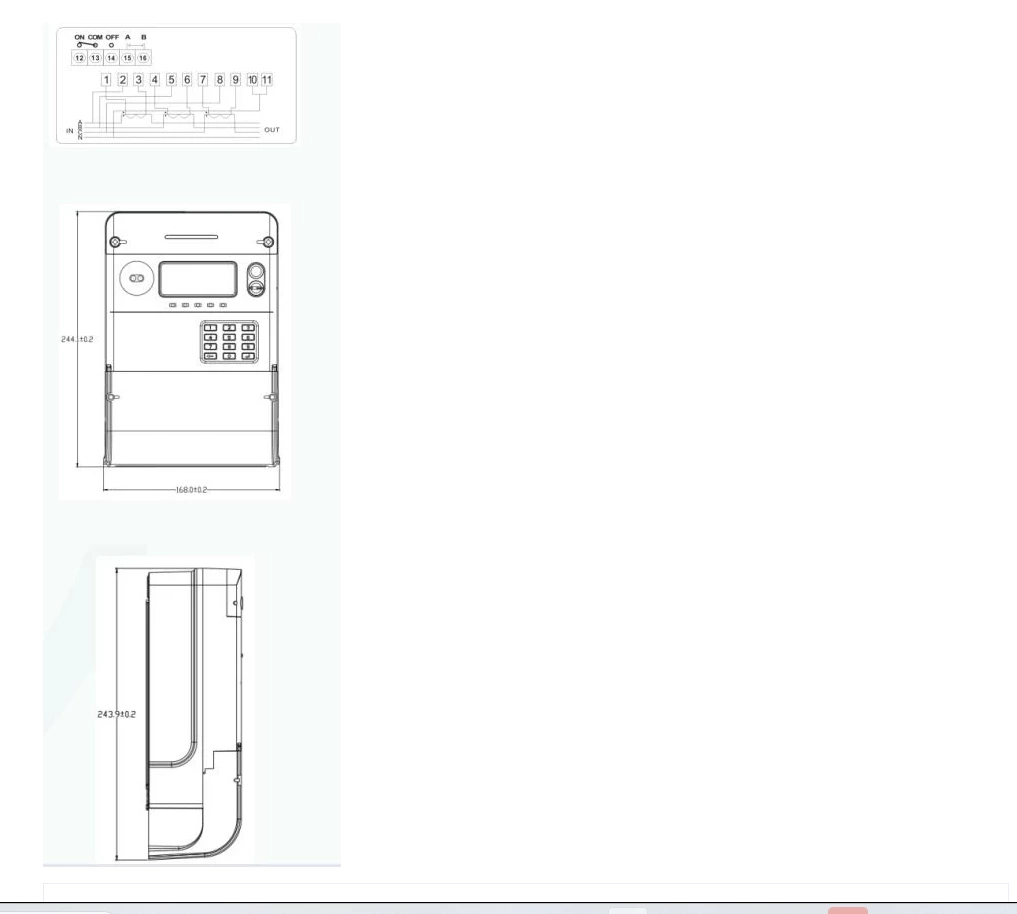 SMICO GST7666-CT5 Three-phase CT-connection Smart Energy Meter