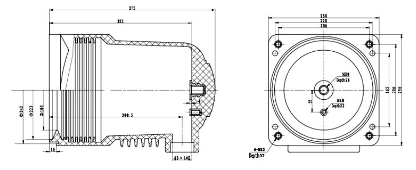 24kv Switch Cabinet Contact Box SO2-24-250