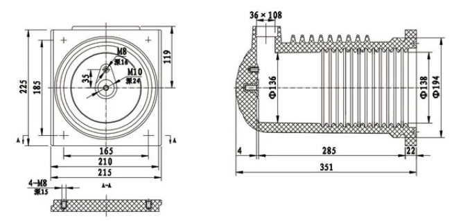 24kv Epoxy Electrical Reverse Contact Box SO3-24-225