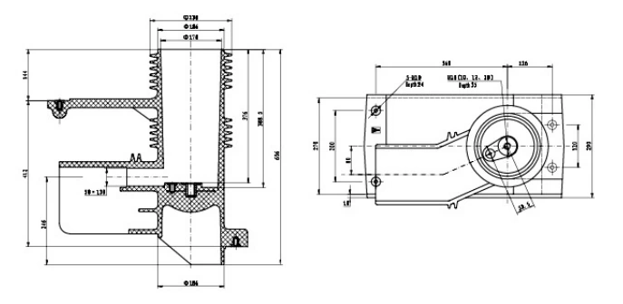 40.5kv High Voltage Insulated Contact Box SO3A-40.5