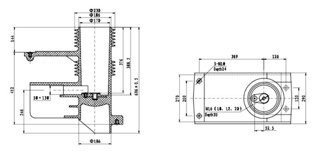 40.5KV Epoxy Resin High Voltage Electrical Insulation Contact Box Switch Cabinet SO3A-40.5(APP)