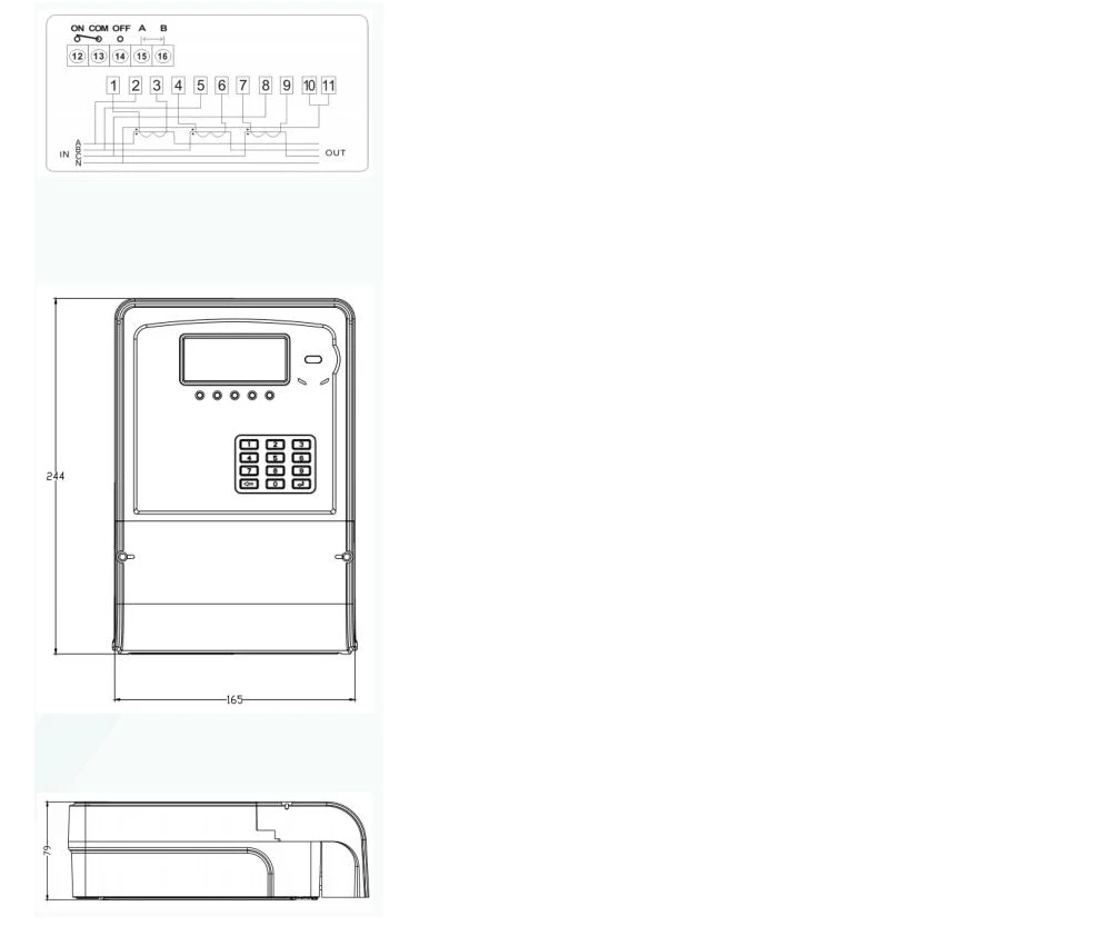 SMICO GST7666-CT1 Three-phase CT-connection Smart Energy Meter