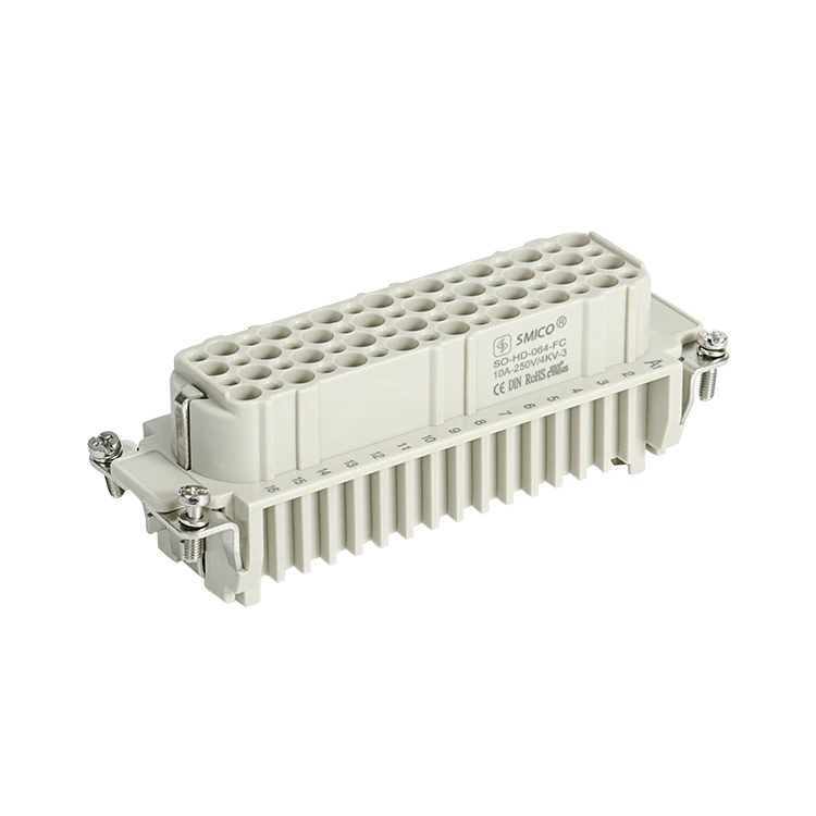 HD-064-FC  64Pin 10A 250V 09210253101 Crimp terminal   Female Rectangular Waterproof Rectangle Heavy Duty Connector  For  Engineering Automation