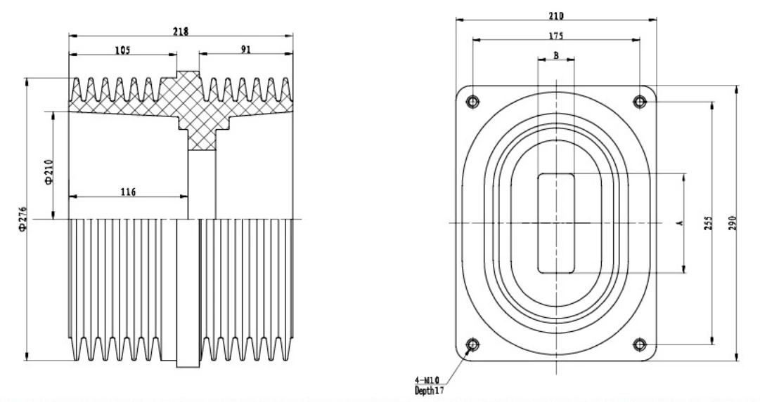 24KV Insulated Epoxy Wall Bushing Switchgear SO1-24